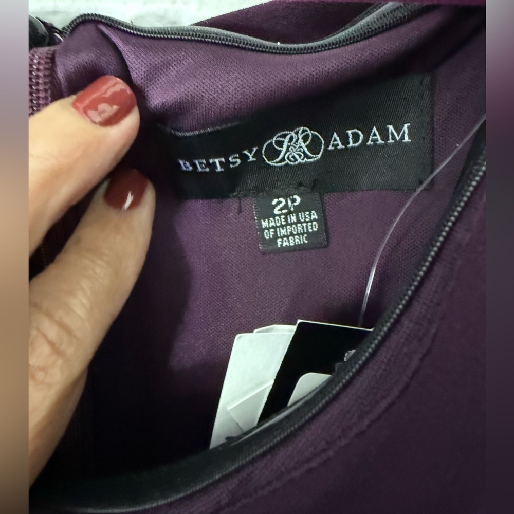New Adam Off-Shoulder eggplant Maxi Dress - Picture 4 of 6